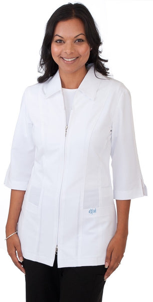 White 3/4 sleeve jacket
