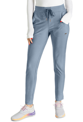 Mid Rise Tapered Leg Drawstring Pant in Ocean Ash UUSCK095