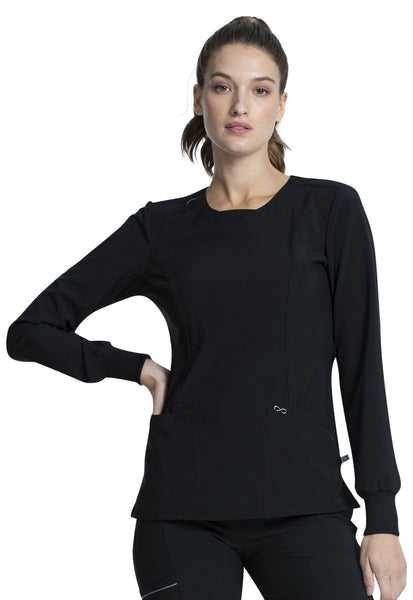 Cherokee Long Sleeve Round Neck Top- Infinity