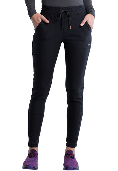 Cherokee F Mid Rise Tapered Leg Drawstring Pant
